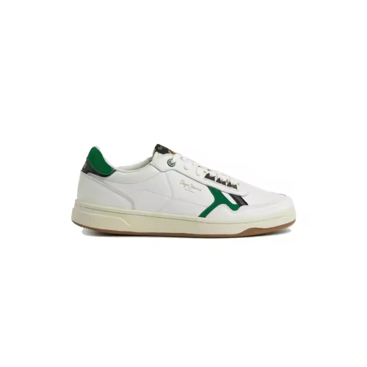 Pepe Jeans Kore Vintage Zapatilla Blanca Hombre Estilo Retro Toque de Color - 1