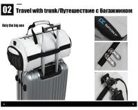 Bolsa De Gimnasio Para Hombres Y Mujeres Bolso De Deporte De Nylon Capacidad 20-35L Para Yoga Entrenamiento Viajes Y Natación - details 13