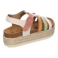 PuntoSalao Sandalias planas en yute tiras en pala para mujer rosa M-260 - details 2