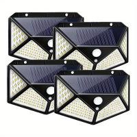 Iluminación Solar Exterior 100LEDs Luz De Pared Para Jardín Y Patio Iluminación Guida Del Hogar Super Brillante Instalación Auto-Contenida - details 9