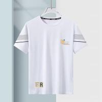 Camiseta De Verano Para Hombre Manga Corta Seda Hielo Suelta Estilo Casual Multifacético En Colores Variados Prenda Versátil Para El Día - details 5