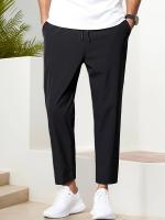Nuevos Pantalones Casuales Para Hombre Primavera/Verano 2024 Color Sólido Deporte Quick Drying Cool Con Cinta Ajustable - details 1