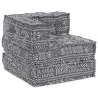 Pouf Modular vidaXL Gris Claro 70x70x54 Tela - details 1