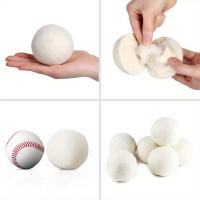 3pcs Pelotas De Secado Reutilizables De Lana Premium Para Ropa Suave Accesorios De Lavadora Antiestático Para Consolas De Lavado - details 2
