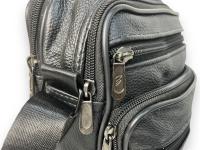 MEJORADA Bolso de hombro de cuero genuino para hombre, bandolera Vertical de piel auténtica multibolsillo para hombre - details 5