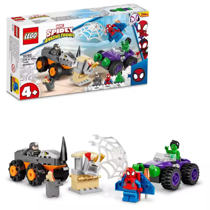 LEGO® Marvel Spidey y su Superequipo 10782 Camiones de Combate de Hulk y Rino (110 piezas) - 1