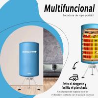 Secadora de ropa portátil por aire caliente sin rozamiento por 1.000 wat. 10 kilos de ropa. Secamatic Turbo Plus de XSQUO Useful Tech - details 2