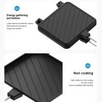 Sartén De Doble Cara Antiadherente Para Hacer Sandwiches a La Parrilla Resistentes Al Calor Con Mano Para Camping Y BBQ Al Aire Libre - details 6