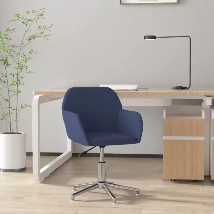 vidaXL Silla de oficina giratoria de tela en color Azul/Rojo vino tinto/Verde oscuro y más | cómodas modernas ergonómicas para comedor cocina salón hogar - 1