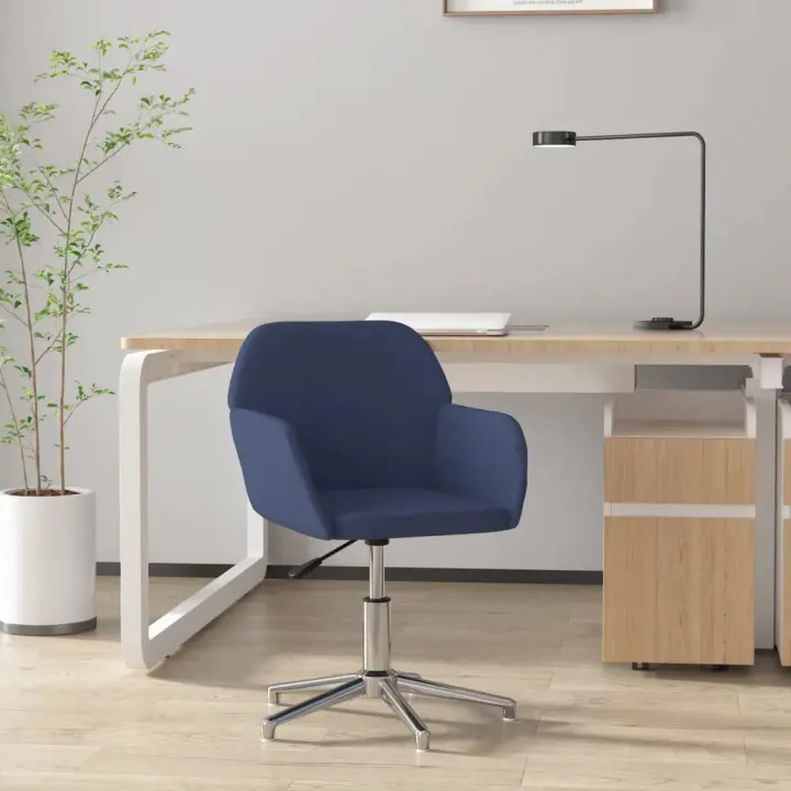 vidaXL Silla de oficina giratoria de tela en color Azul/Rojo vino tinto/Verde oscuro y más | cómodas modernas ergonómicas para comedor cocina salón hogar - 1