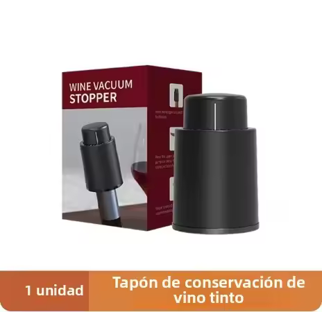 Tapa De Vino De Vacío 1/2PCS Almacenamiento De Memoria Estilo Empuñadura Negro Herramientas De Barra Tapa De Botella De Vino Ecológica Fácil De Usar - 1