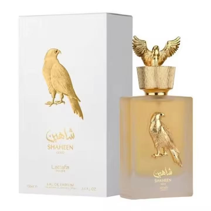 Shaheen Gold de Lattafa: Perfume Árabe Unisex con un Toque Frutal y Oriental que Encanta los Sentidos con su Exclusividad y Elegancia Atemporal - 1