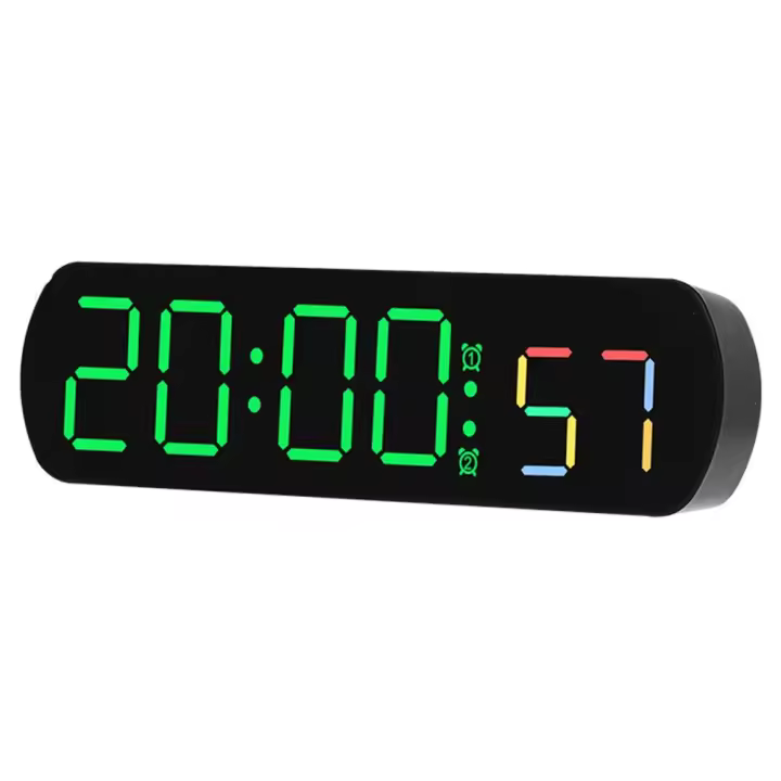 Reloj Despertador Digital LED de Mesa Rectangular con Hora y Temperatura - 1