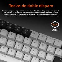 Teclado Mecánico Con Cable DAREU EK861S RGB 61 Teclas Switches Rojos Keycaps De ABS N-key Rollover Y Pies Magnéticos - details 3