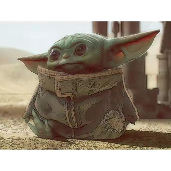 Puzle lenticular prime 3d 100 piezas the mandalorian grogu sentado - 1