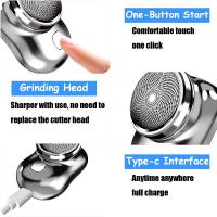 Mini Afeitadora Eléctrica Para Hombres Recargable Impermeable Portátil Trimmer De Cara Cabello Razor Dual Uso Seco Y Húmedo - details 3