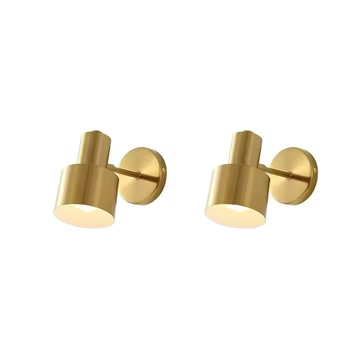 2PCS,Moderne LED Apliques Murale, Verstellbar, Gold für Bad, Treppen, Schlafzimmer - 1