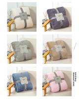 Manta De Terciopelo Coral Japonesa 300gsm Estilo Primavera Verano Suave Y Fluffy Falso Piel De Mocoso Cubierta De Sofá Sólida Manta De Cama En Cuadros - details 3