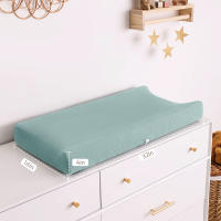 2PCS Funda Para Camarita De Pañales 100% Algodón Muselina Para Bebés Recién Nacidos Cubierta Para Camarita De Baño De Color Sólido Regalo Para Fiesta De Bebés - details 8