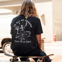 Camiseta Gráfica De Calavera Y Diablos Oscuros Para Hombres Y Mujeres Estilo Punk Retro Casual Bretona Negra Blanca Talla Grande Para Verano - details 9