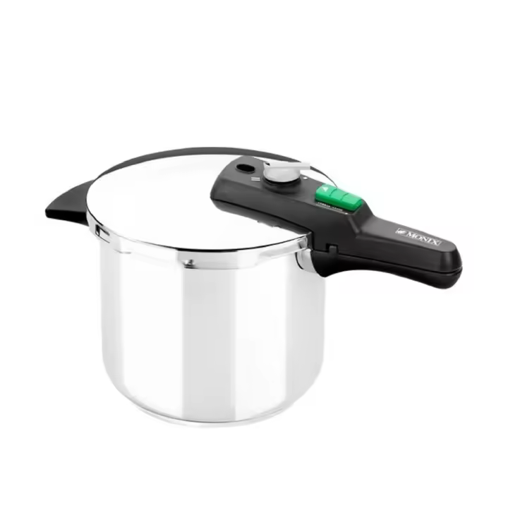 Monix Quick - Olla de Cocina a Presión Express Rápida, De 4 a 7 Litros, Acero Inoxidable, Apta Gas, Vitrocerámica e Inducción - 1