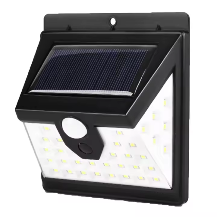 Luces Solares para Jardín Set de 4 Focos LED de Exterior Lámparas Solares de Exterior con Sensor de Movimiento Luces de Pared con 40 Leds de Alta Potencia - 1