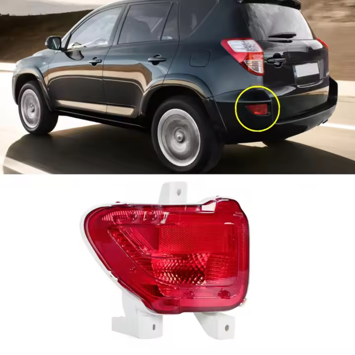 Luces De Reflector Trasero Para Toyota RAV4 2005-2012 Sin Bombilla Luz De Freno Y Señal Calentadora 81456-42010 81457-42010 Pieza - 1