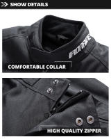 Chaqueta De Motocicleta Impermeable Para Hombre Con Protección Desmontable Negro Beige Tallas M a 3XL Moto Racing Motocross - details 45