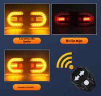 Luz Trasera De Bicicleta Con Señal De Giro Control Remoto Inalámbrico LED Recargable Por USB Lámpara De Advertencia Para Veloce Accesorios De Bicicleta - details 1