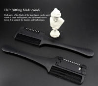 Peine Para Corte De Pelo Con Mango Negro Y Cuchillas De Barbero Herramientas De Peluquería Para Afinar Y Estilizar El Cabello En Salón - details 3