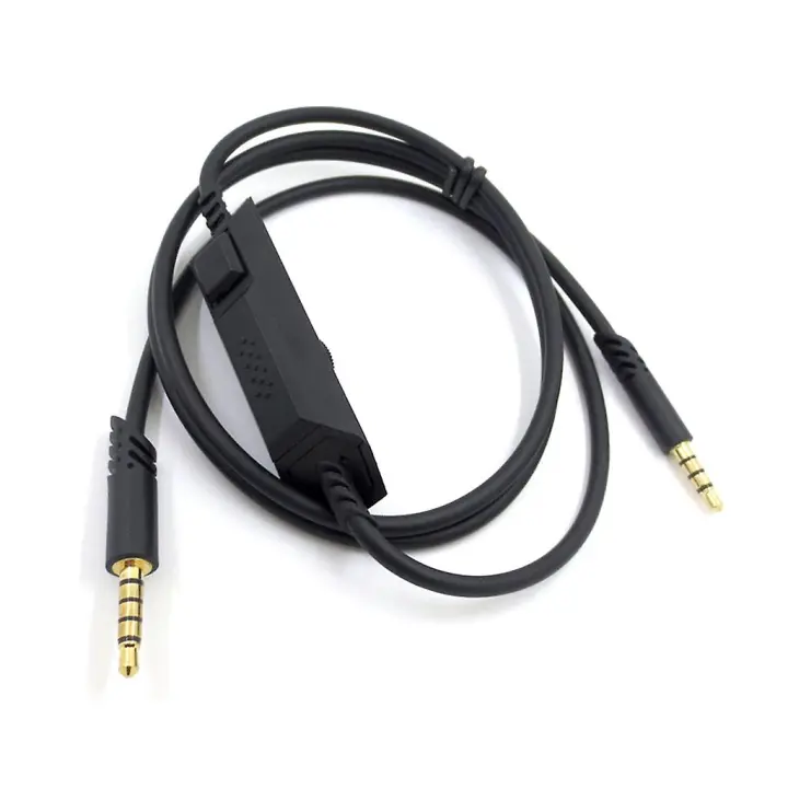 Negro Durable Cable de Audio Cable DE LOS Auriculares Para Logitech Astro A10 A40 Gaming Headset Accesorios - 1