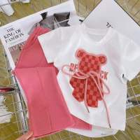 Conjunto De Verano Para Bebés Niñas Con Camiseta De Rayas Y Pantalones Flared 2 Piezas Ropa Infantil Casual De Algodón Y Poliéster - details 0