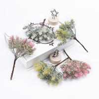 6 Piezas De Flores Artificiales Para Decoración De Hogar Y Bodas Arreglo Floral De Plástico Para Árboles De Navidad Y Vajillas Broche DIY - details 14