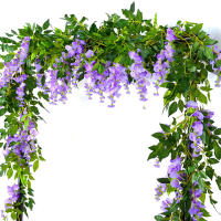 2pcs Guirnalda De Flores Artificiales Wisteria Vino Para Decoración De Boda Y Jardín Estilo De Flores Hechas De No-tejidas Originales En Guangdong - details 3
