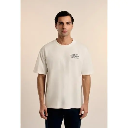 Camiseta Valecuatro oversize blanco roto - 1