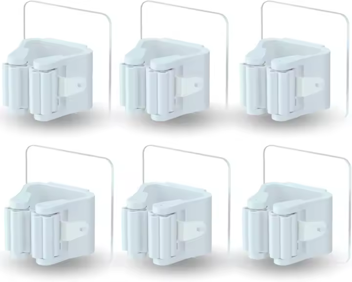Colgador de pared adhesivo de escobas y fregonas, sin agujeros. Soporte organizador apto para muebles, cocina, baño, jardín, garaje o cualquier estancia del hogar. - 1