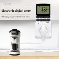 Temporizador Digital Electrónico Para Cocina Con Enchufe De Salida 230V 110V 12/24 Horas Ciclables Programables Con Enchufe EU FR US UK AU - details 0