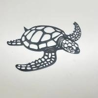 Ornamento De Tortuga Marina De Metal Para Decoración De Pared Tema Playa Tamaño Grande 15.74 Pulgadas Para Interior De Sala De Estar - details 0