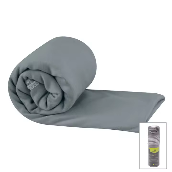 Vitalgym Toalla Deportiva de Microfibra SPORTS NORA 54x40 de Secado Rápido Ultraligera Y Absorbente Gris - 1