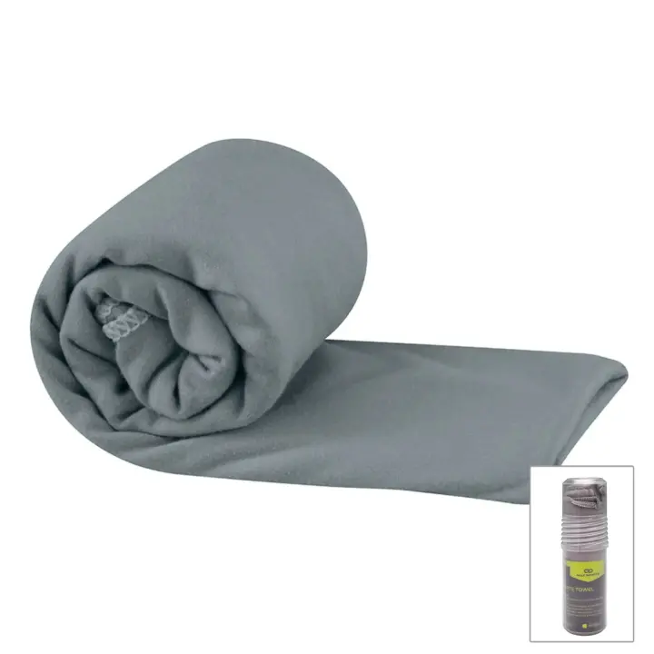 Vitalgym Toalla Deportiva de Microfibra SPORTS NORA 54x40 de Secado Rápido Ultraligera Y Absorbente Gris - 1