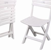 Silla Plegable Gerimport de Resina Blanca para Jardín y Terraza - details 1