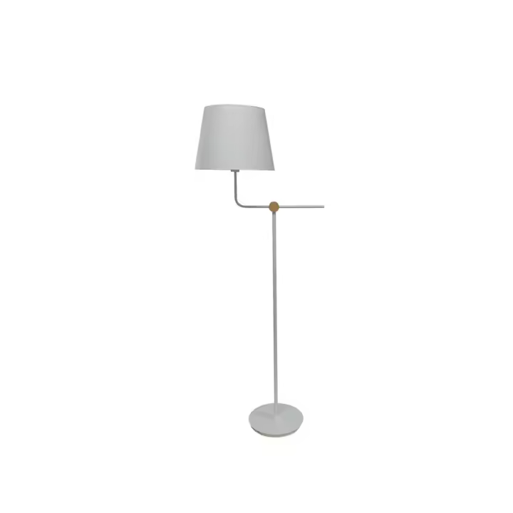 CRISTAL RECORD - Lámpara de Pie Solor Blanco+Oro 1xe27 - Diseño Minimalista - 1