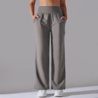 Pantalones Rectos De Pierna Ancha Para Mujer Casual Pantalones De Oficina Cintura Alta Holgados Para Danza Leggings Sin Costuras De Nylon - details 20