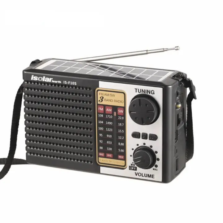 Radio Portátil FM AM SW Con Altavoz Bluetooth Inalámbrico Luz De Escenario LED MP3 Player Sensibilidad Alta Banda Completa Solar Emergencia - 1
