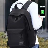 Mochila Minimalista De Moda Versátil De Gran Capacidad Para Viajes Y Computadora Mochila Unisex Lavable Negro/Gris/Azul/Rojo - details 1