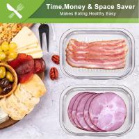 Contenedor De Alimentos Para Refrigéerador Sscehopp Stackable Meal Prep Caja De Almacenamiento Con Tapa Para Bacon Y Carne Para Sandwiches - details 1