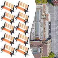 Juego De 10 Piezas De Asientos De Banqueta Para Modelos De Tren HO Escala 1:87 Set Deベンチ Para Escenarios De Ferrocarril Y Parques Decoración De Hogar Y Juguetes Para Niños Material Plástico - details 5