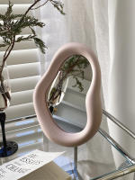 Espejo Decorativo De Mesa En Forma Irregular De Cerámica Para Maquillaje Diseño Sencillo Para Dormitorio Y Sala De Estar Espejo De Vestir - details 6