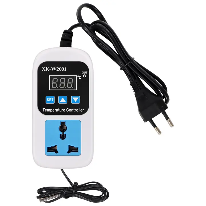 Controlador De Temperatura Digital XK-W2001 Enchufe AC110-220V Termostato Regulador Inteligente Precisión De 0.1℃ - 1