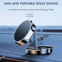 Soporte Móvil Coche, Soporte Magnético para Teléfono de Coche POWERLAND - Aleación de Aluminio Negro Elegant, Rotación de 360 °, GPS y Todos Los Smartphones - details 0